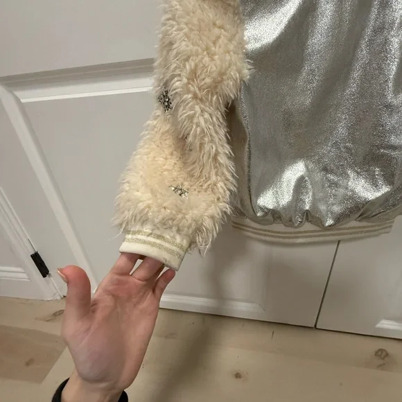 Hannah Banana Silver and Cream Kids Jacket - Picture 8 of 8